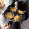 Силиконовая форма для яиц с ручками для аэрофритюрницы и духовки, антипригарная, многоразовая, утолщенная, чашка для запекания яиц---