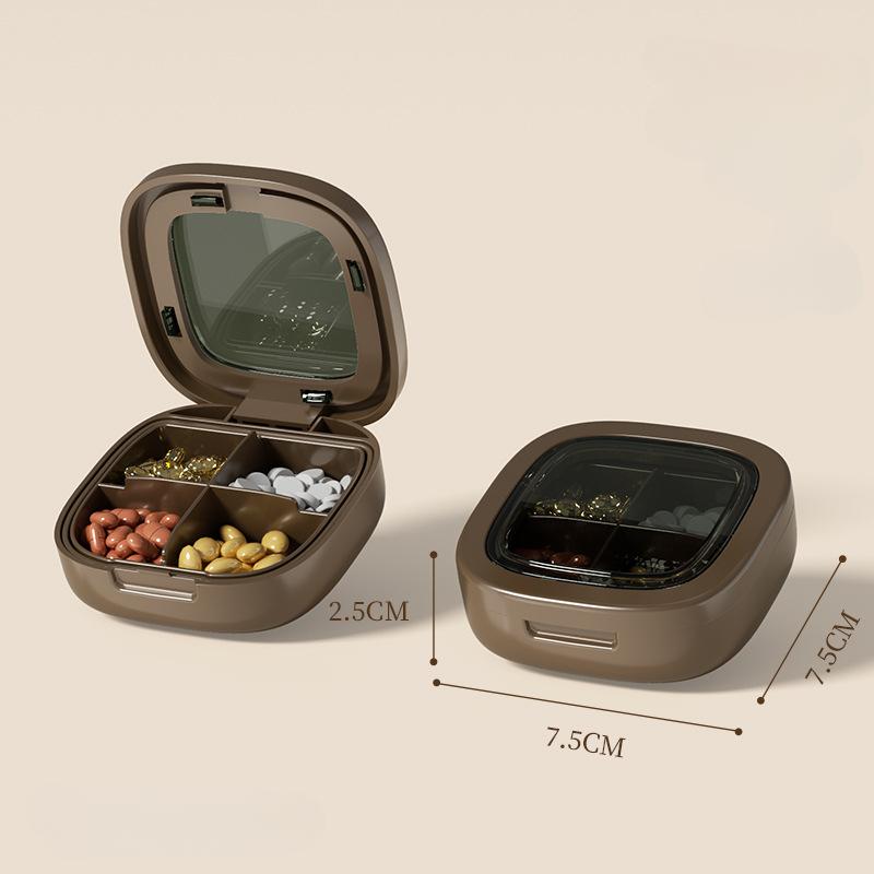 Ящики для хранения таблеток для путешествий на открытом воздухе 4/6/21 сетка, портативные герметичные контейнеры для лекарственных таблеток, небольшие пластиковые контейнеры для сортировки таблеток