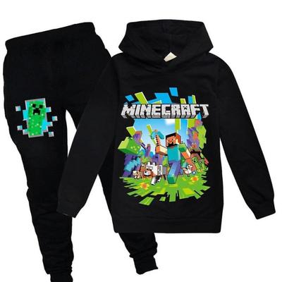 Детский костюм Minecraft, толстовка с принтом и штаны, повседневный наряд