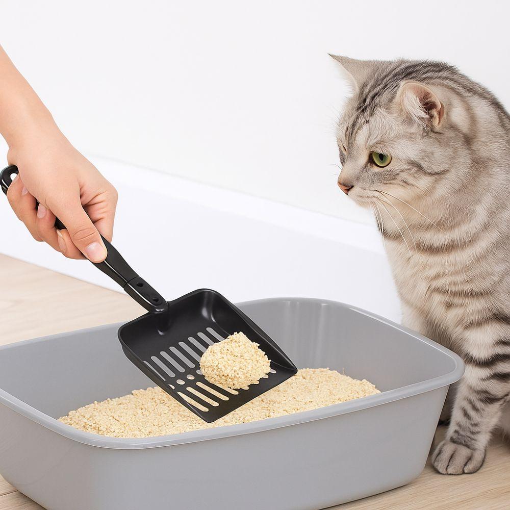Pet Cleaning Tool Metal Cat Litter Scoop Wide Rustproof Ergonomic Fireplace Shovel Hollow Out Pet Poop Shovel Camping