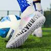 31-48унисекс футбольные бутсы с высоким верхом, эластичной резиной и мягкой подошвой TF футбольные бутсы мужские тренировочные специальные детские футбольные бутсы для соревнований