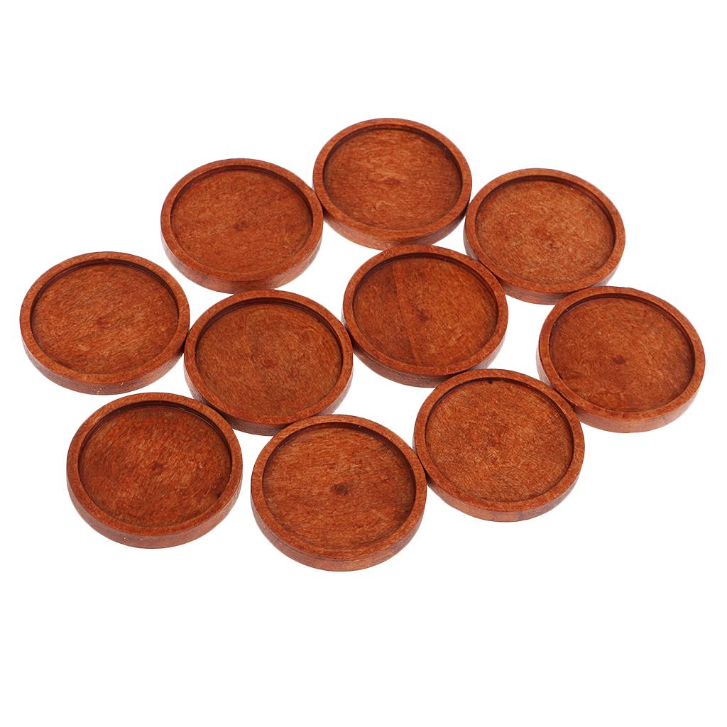 20 Pieces Wooden Stone Base Blank Charms Cabochon Settings 25mm 30mm