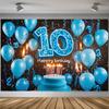 Баннер для вечеринки 1 шт., декорация фона для 10-го дня рождения Джо, баннерная ткань из полиэфирного волокна, семья, бар