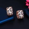 CMM модные роскошные квадратные циркониевые серьги-кольца в полоску со змеей, леопардовые серьги для женщин, Свадебная вечеринка, изысканные ювелирные изделия, подарок
