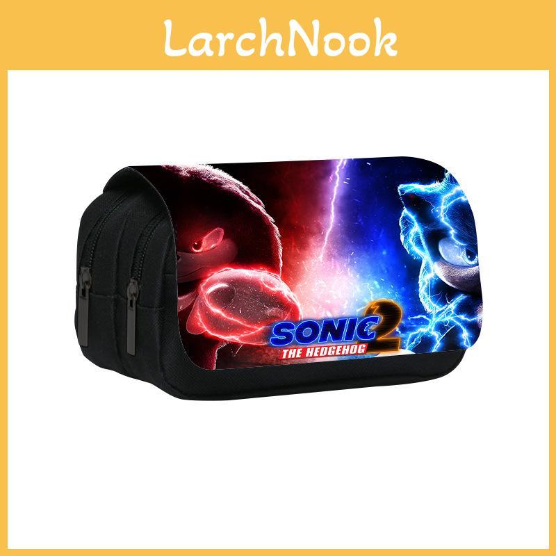 Sonic The Hedgehog Dual Layer Pencil Case With Large Capacity For Students And Office Use