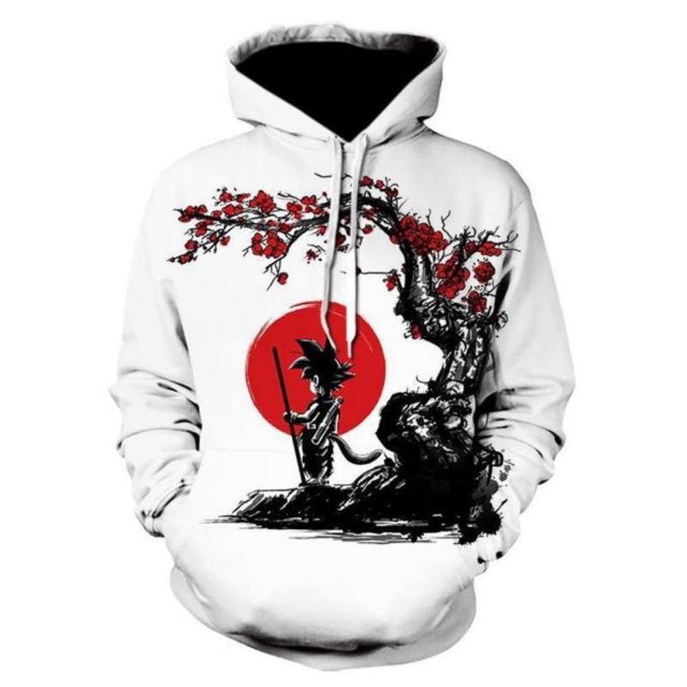 2024 Толстовка с капюшоном Dragon Ball Series Аниме Мультфильм Принт Пуловер Tide Brand Hoodie Детский Подарок