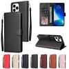 Leather Flip Case for iPhone 14Pro/16ProMax with Card Slots