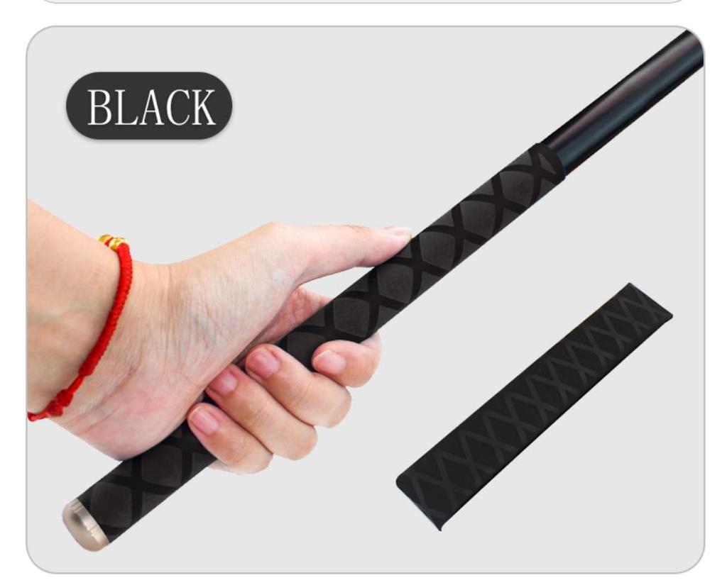 Нескользящая термоусадочная трубка для удочки/ракетки/велосипедной ручки/штатива своими руками черная 1 м 20/25/30/35/40/50 мм опционально