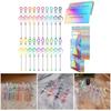60Pcs DIY Keychain Kit with Beadable Metal Bars Resealable Pouches and Thank You Cards for Crafting Keyrings Jewelry