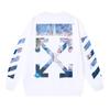 1086 Off-White 2026 Autumn and Winter New OW Monet Oil Painting Arrow Print Men's and Women's Round Neck Hoodie