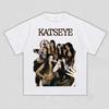 Футболка K-Pop группы KATSEYE с хип-хоп принтом в стиле Харадзюку, повседневная, свободная, уличная спортивная одежда, подходит для унисекс, женщин, в качестве подарка для фаната