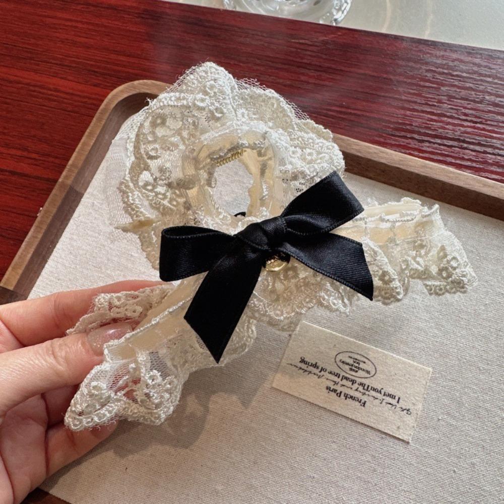 Pearl Korean Flower Hairpins Camellia Lace Wedding Hair Clip Retro Flower Hair Claw Vacation