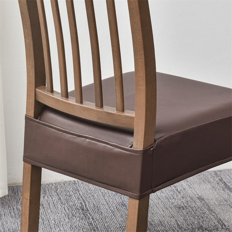 2 шт./набор Чехлы на сиденья стульев из ПУ кожи Водонепроницаемые Эластичные Чехлы на обеденные стулья Эластичный Чехол на подушку сиденья для кухни офиса