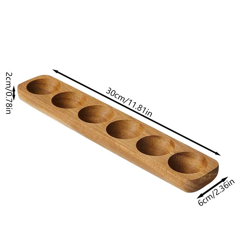 1Pc Multi-Grids Acacia Wood Egg Tray Wooden Baked Egg Storage Tray Scandinavian Pastoral Style Duck Egg Storage Box Storage Rack