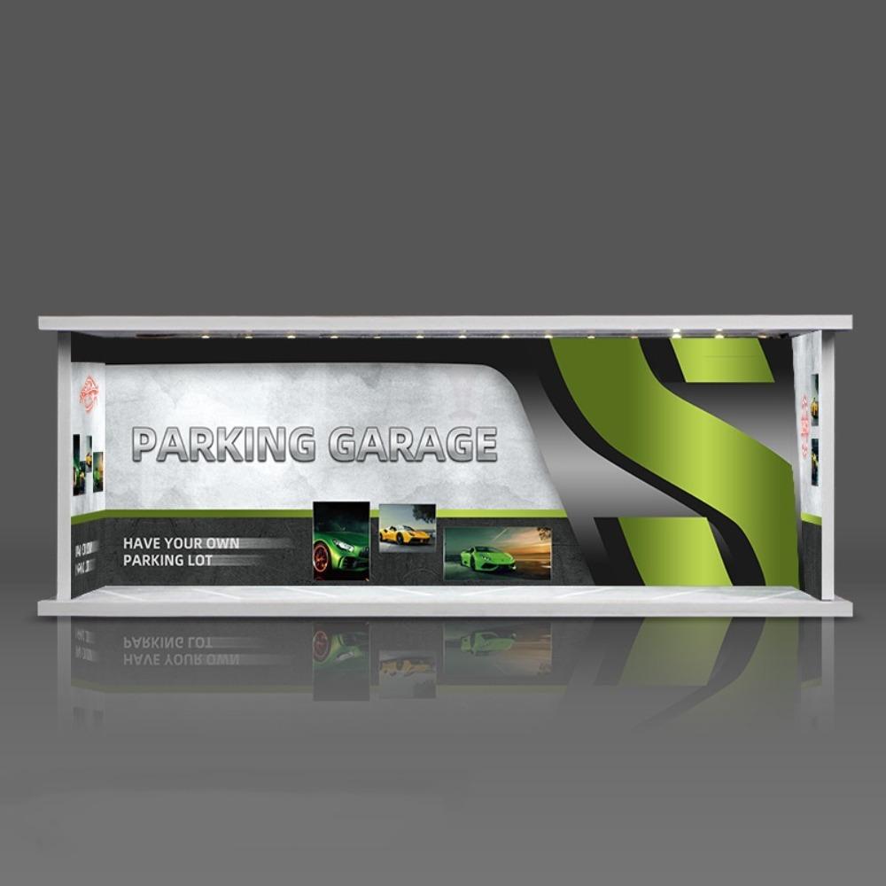 Simulation Parking Lot Model With Lights Car Model Display Box Garage Scene Model Boys Gift