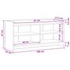 TV Stand 100 x 33 x 47 cm White Particleboard