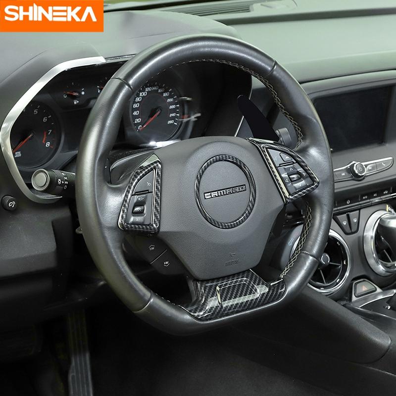 SHINEKA автомобильный руль, декоративная крышка, наклейка для Chevrolet Camaro 2017 2018 2022, интерьер