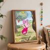 Disney oil painting kit painting art Piglet bedroom wall decoration handmade diy gift autumn fallen leaves
