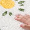 Inyahome Flower Bathroom Rugs Mat with Soft Superfine Fiber Non Slip Durable Bedroom Mats Machine Washable Door Mats for Bathtub