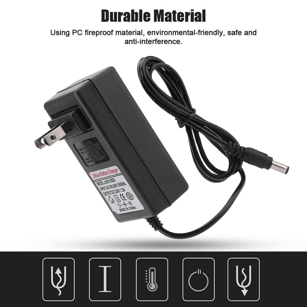 DC 12.6V 2A Power Supply Adapter Replacement Charger for Lithium ion Battery
