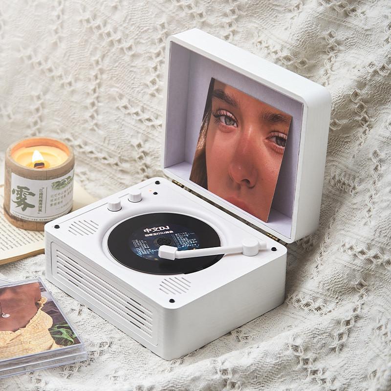 10 Вт 5 В винтажный виниловый CD-плеер мобильный Bluetooth большой аккумулятор звуковая система стерео двойной динамик проигрыватель пластинок