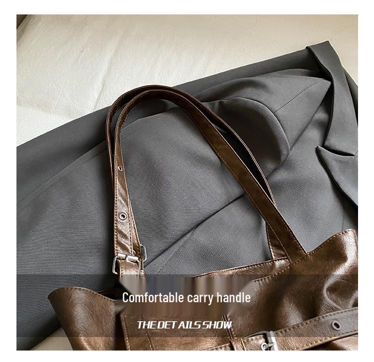 Осень 2025 Ретро Большая Вместимость Повседневная Сумка Через Плечо