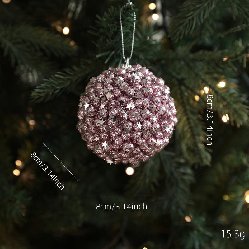 Christmas Tree Ornaments Glitter Ball Reindeer Snowflake Pendants Xmas Tree Decorations  New Year Party Decor Navidad