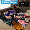 Custom Name Heart Post Malone Art Rug Game Carpet, Floor Mat for Bedroom Living Room Entryway Rug, Home Decor Idea Gift for Christmas birthday