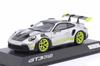 Модель от дилера 1/43 Porsche 911 992 GT3 RS Coupe 2022 Серебристый/Кислотно-зеленый 911 GT3 RS COUPE Ограниченная серия (911 единиц)
