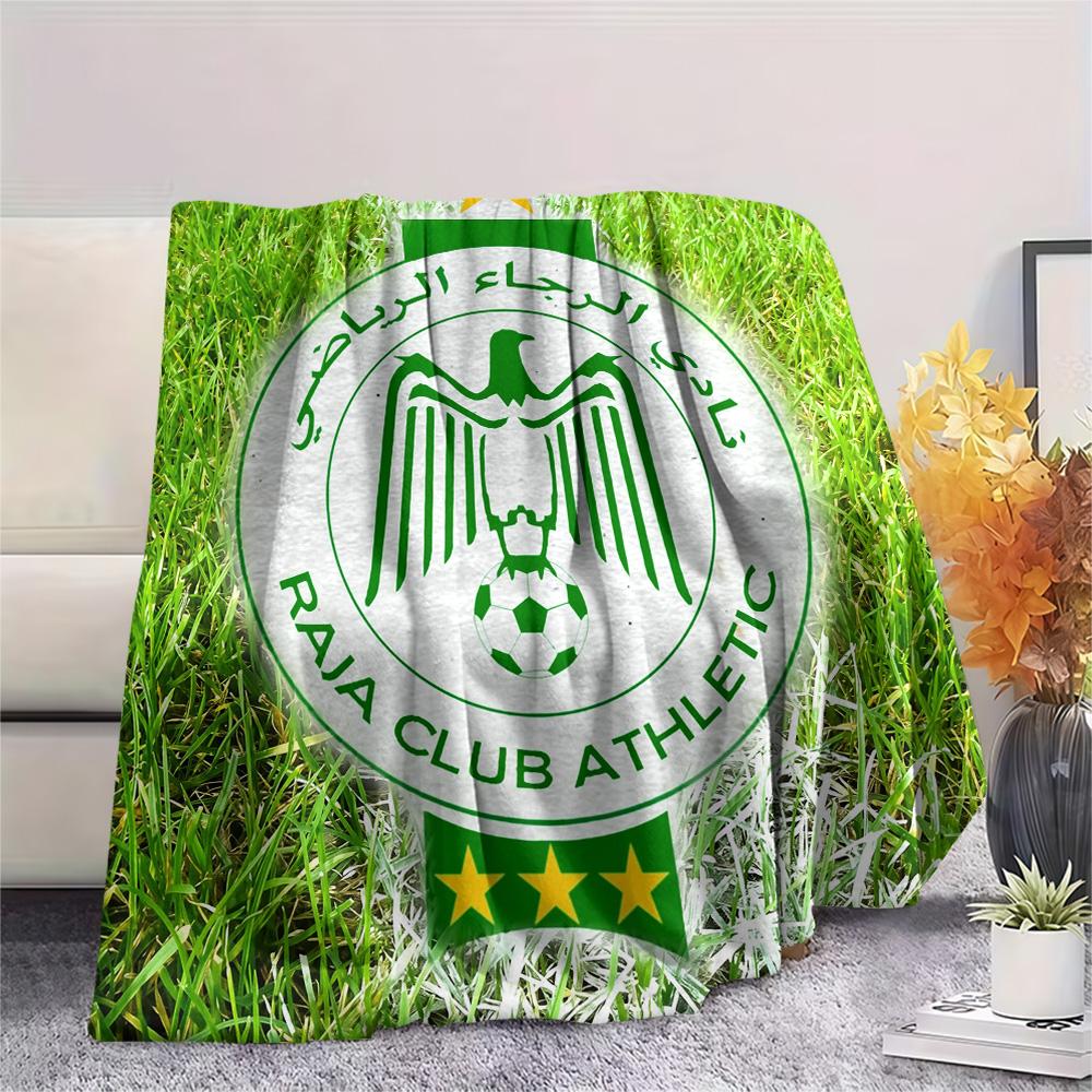 Rajakasablanca Sports Club Print Flannel Blanket, High quality Comfortable for All Seasons, Home Decor, Warmth and Comfort