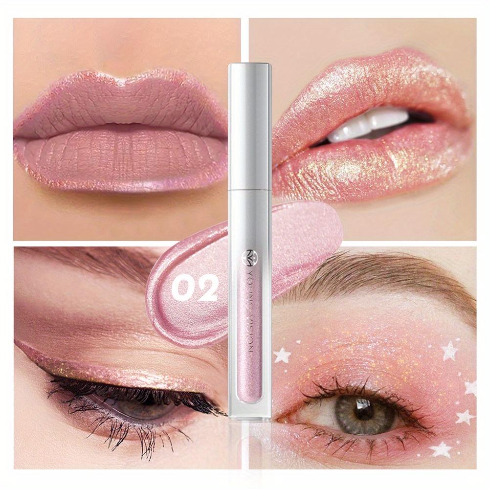 Waterproof Shimmer Liquid Eyeshadow & Lip Gloss - Long-Lasting, Smudge-Proof,Quick-Dry, Gift for Valentine's Day, Mother's Day