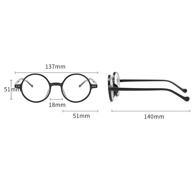 Маленькие круглые очки для чтения, компьютерные очки синего света, блокирующие дальнозоркость, с диоптриями