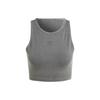Originals Essential Solid Logo Round Neck Crop Tank Top Women Tops Black Gray IU2709