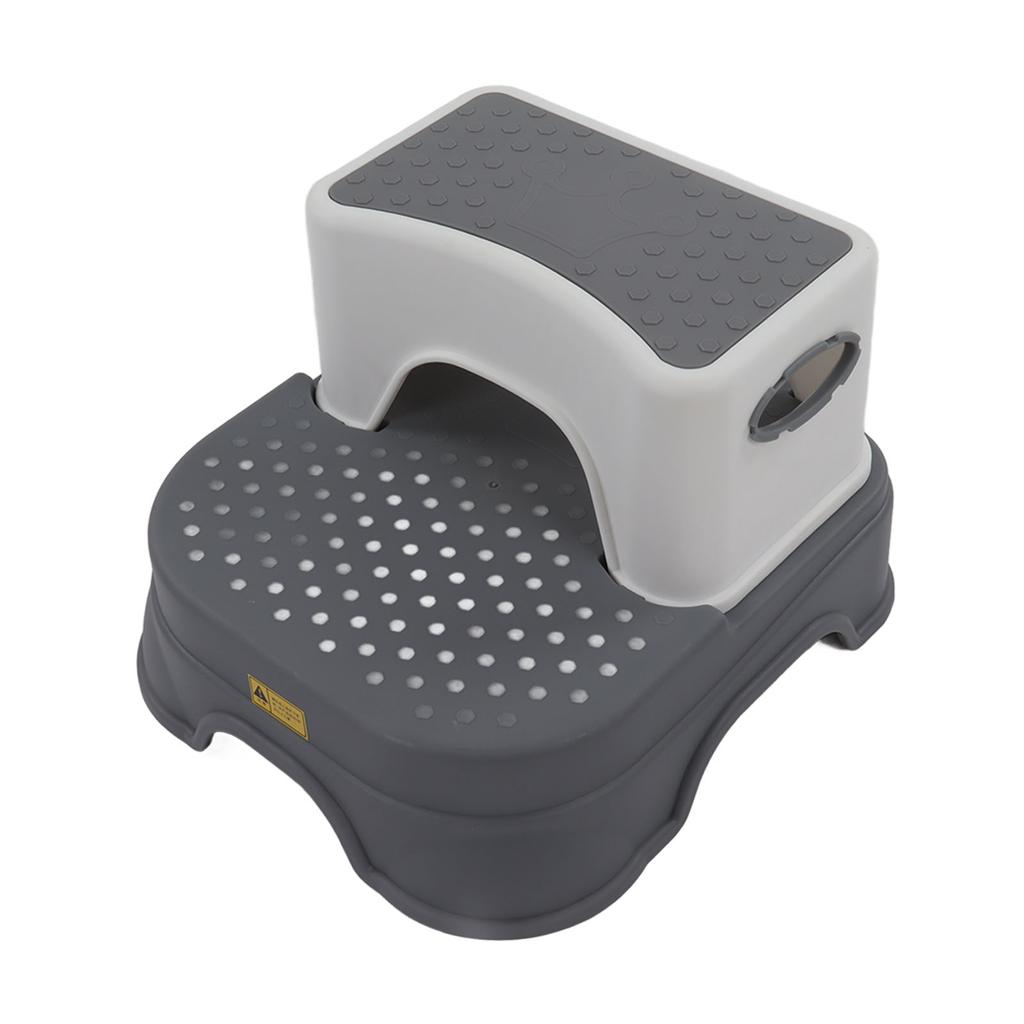 Kids Step Stool Double Antiskid Height Adjustable Widened Base Ergonomic Toddler Step Stool 2 Layer