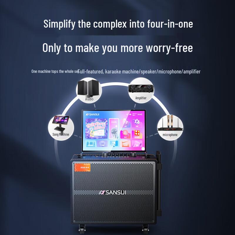 SANSUI Q125 Portable KTV Speaker with Display