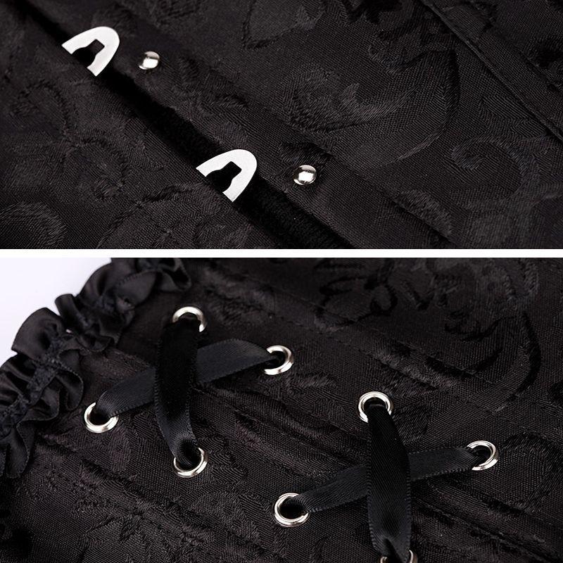 Women's Lace Up Boned Corset Top Overbust Bustier Steampunk Korse Hourglass Bodyshaper Corselet