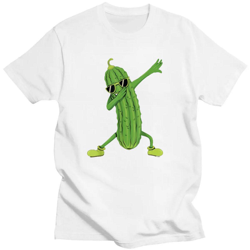 Dabbing Pickle Dancing Cucumber Lover Funny Shirt Gifts Tshirt Breathable Camisetas Nostalgia Retro Street Fashion