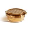 LocknLock Amber Heat-Resistant Glass Food Storage Container Set