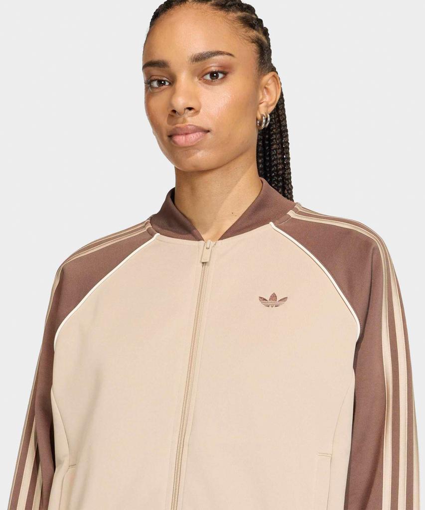 ADIDAS Superstar Loose Track Top - Stone Khaki:Wonder White / Kd8825