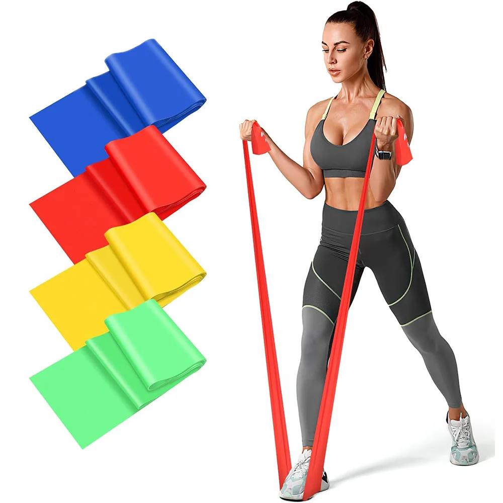 For Home Gym Fitness Stretching Strength Training Resistance Bands Exercise Physical Therapy Bands Yoga Pilates Pull Strap