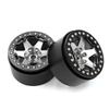 Aluminum Alloy Wheel Rim Beadlock 2.2in Wheel Rims Hub 4pcs Replacement for 1/10 1/8 TRX4 90046