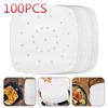 100Pc/Bag Air Fryer Steamer Liners Premium Perforated Wood Pulp Papers Non-Stick Steaming Basket Mat Baking Utensils For Kitchen