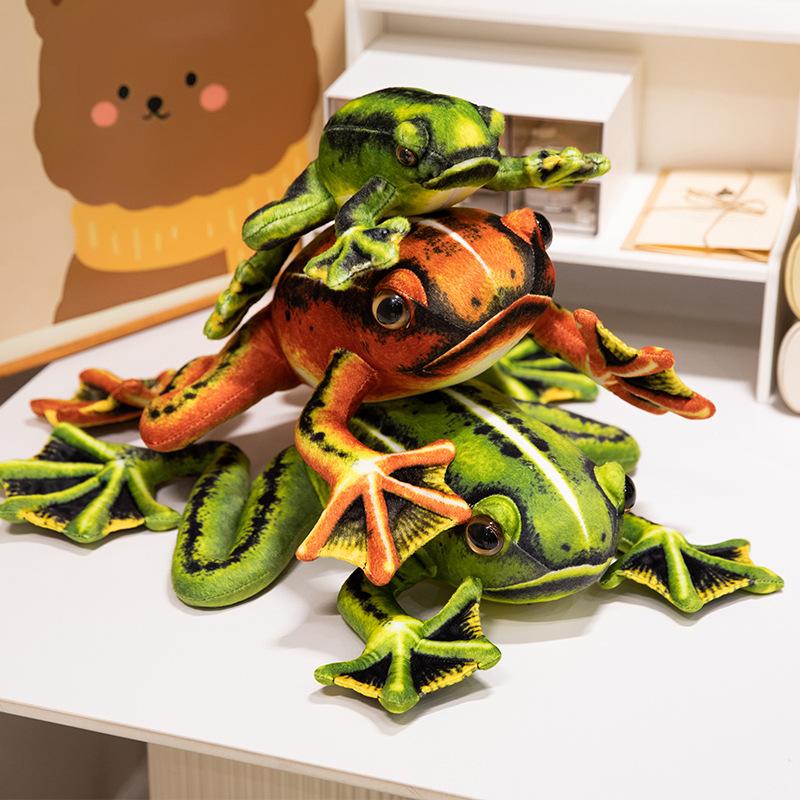 Симпатичная зеленая желтая лягушка, плюшевая игрушка, супер мягкая, реалистичная, забавная лягушка, кукла, детские игрушки, подарочная игрушка для девочки