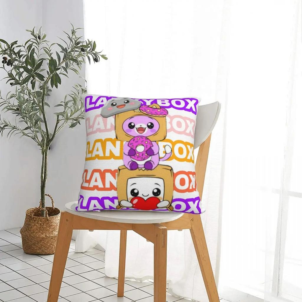 Cute Loki Fox Square Pillowcase Lanky Cartoon Cushion Cover Fun Polyester Decorative Seat Pillowcase