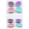 Multi-functional Silicone Makeup Brush Cleaning Bowl Powder Puff Beauty Washing Scrubber Pad with Folding Brush Holder