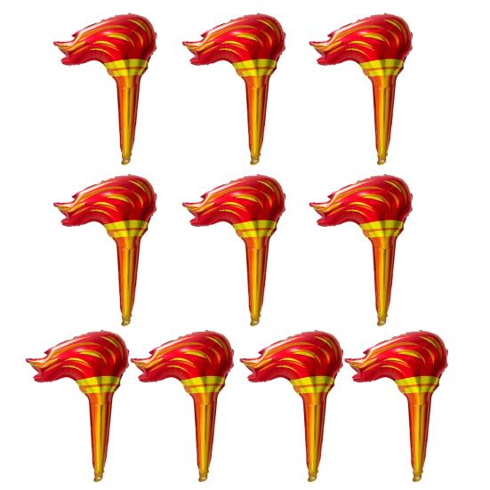 10/20/30Pcs Inflatable Torch Sports Game Torch Balloon Favors Bulk Aluminum Film Fake