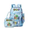 New Rhythm Box Sprunki Music Game Schoolbag Backpack Pencil Case Three-piece Set Student Heat Transfer Backpack D