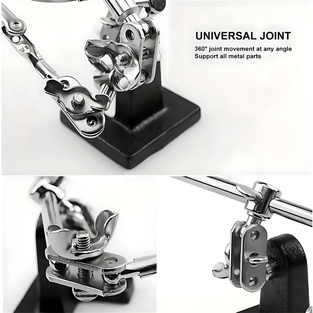 Вспомогательный зажим для сварки, увеличительное стекло, ремонт электрических плат, кронштейн для сварочного аппарата, регулируемая 5-кратная настольная лупа, наборы ручных инструментов