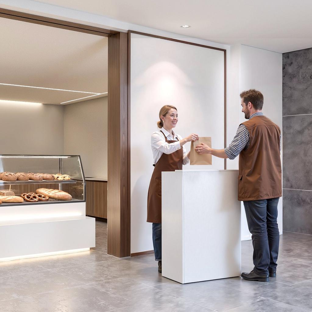 Reception Desk, 60 cm Rectangular Front Counter Table, Modern Office Reception Desk with Drawer, Small Minimalist Retail Counter Table for Checkout,