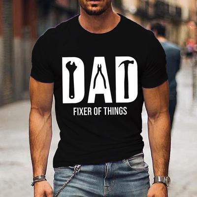 Футболка Funny Dad Birthday, рубашка Fixer of Things, мужская футболка, топы в стиле хип-хоп, летняя уличная футболка, большой размер, короткий рукав, новая рубашка для папы